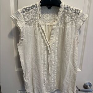 Eddie Bauer Cream White Blouse - Size M